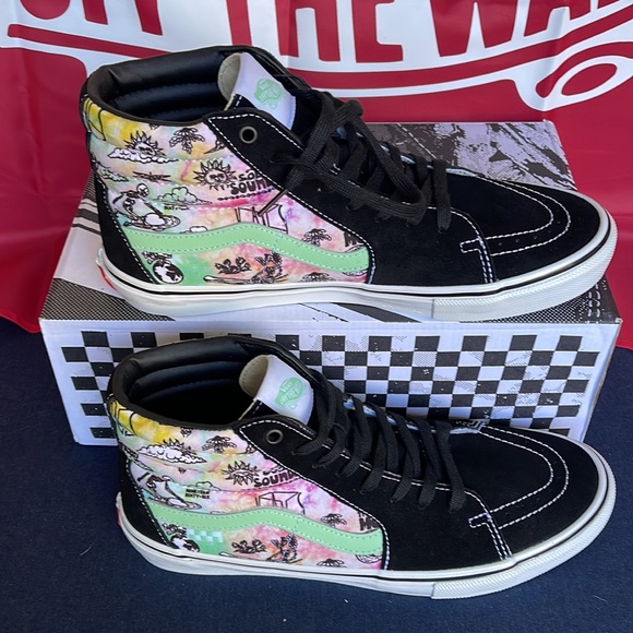 Vans Skate Sk8-Hi Show Room Shroom Doom Black/Green Men’s sneakers - Picture 3 of 16